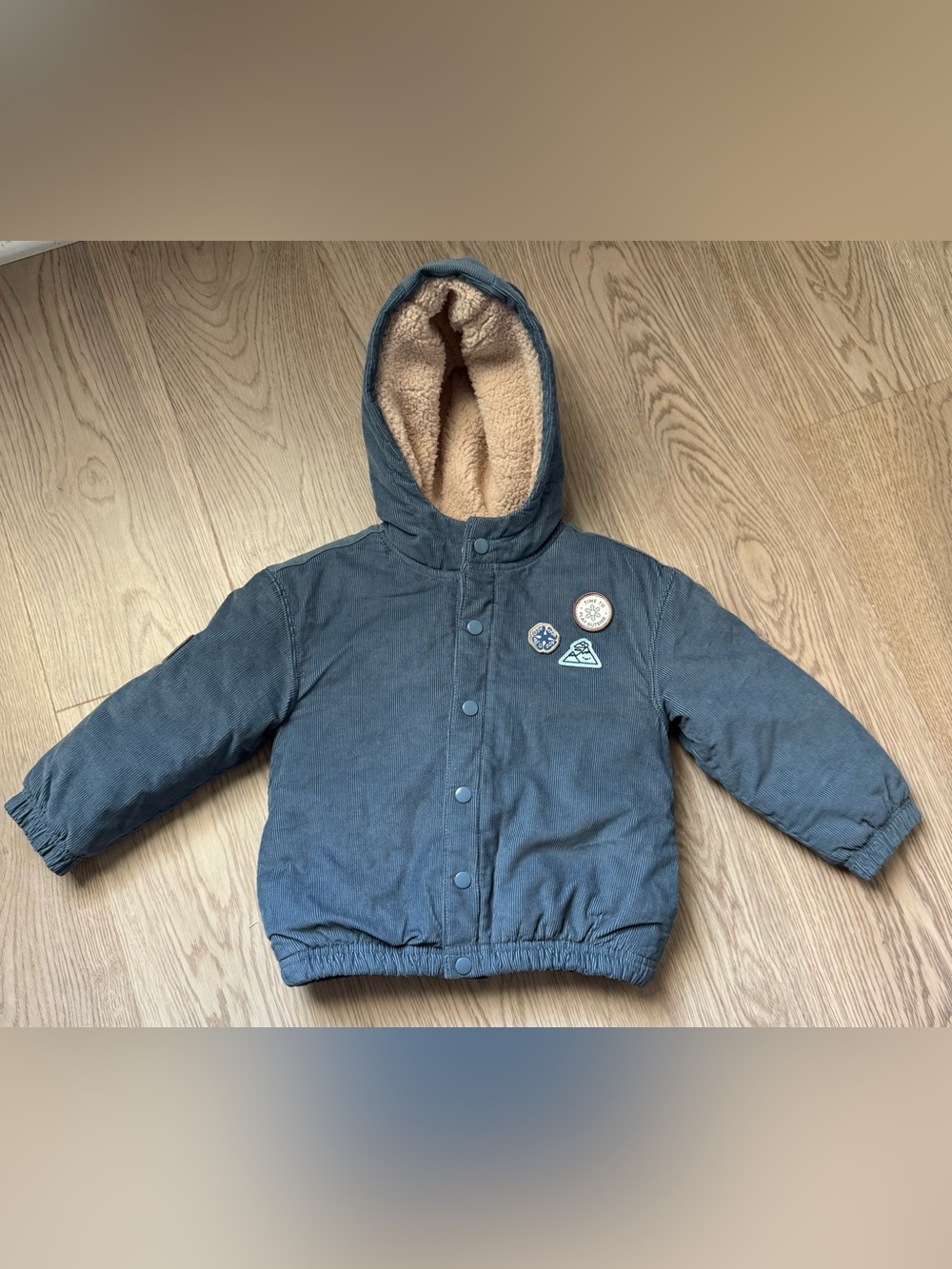 OshKosh Toddler Boy Corduroy Coat with Sherpa Lining